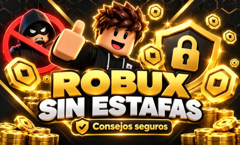 Portada educativa sobre Robux gratis, estafas y seguridad