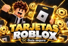 Portada sobre tarjetas de Roblox, canje y compra segura