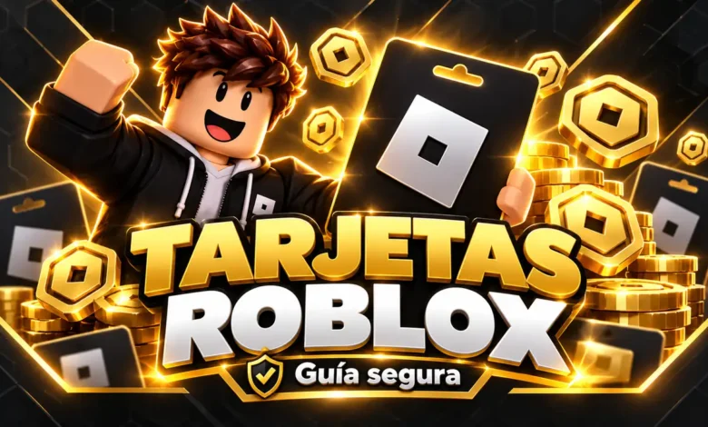 Portada sobre tarjetas de Roblox, canje y compra segura